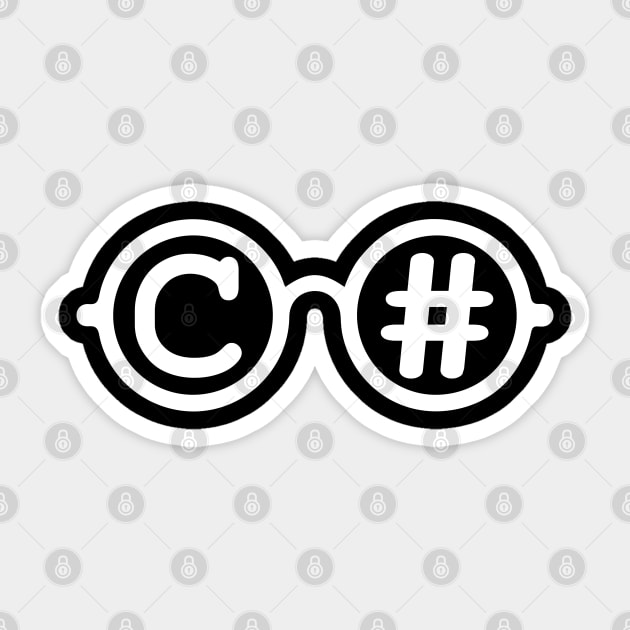 C Sharp Programming Nerdy Programmers Sticker by alltheprints